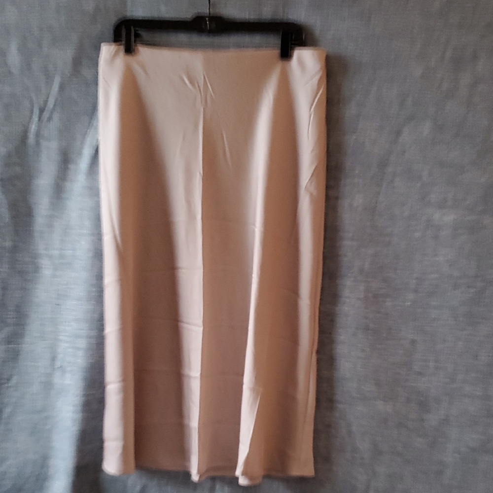 Old Navy Beige Satin Skirt Petite Large